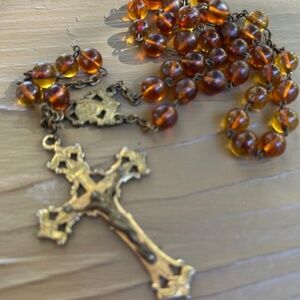 Brass and amber rosary